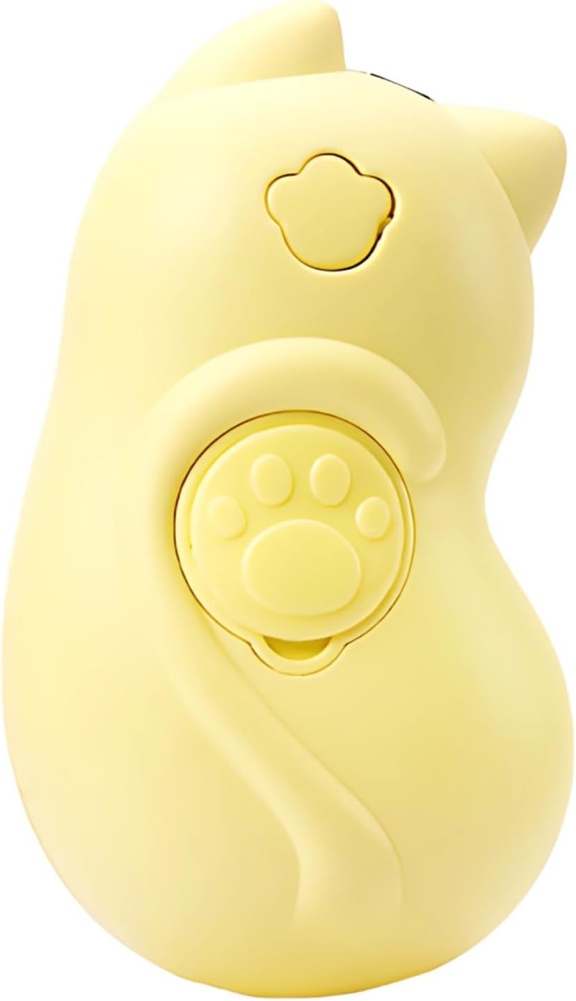 Cat Steam Brush, Electric Pet Grooming Comb, Gentle Detangler for Dogs and Cats, Self-Cleaning, Cordless, Yellow