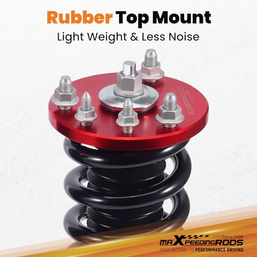 maXpeedingrods Coilovers for Honda Accord 1998-2002, for Acura TL 1999-2003, for Acura CL 2001-2003, Height Adjustable Coilovers Suspension Shock Absorber, Preset Damping Lowering Kit Red - Image 5