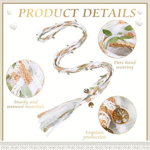 Image of Handfasting Cord for Wedding, Wedding Lasso for Ceremony. Rustic Lasso Lazos Cord Rope for Traditional Catholic Ceremony(Green,Forest Fairy)