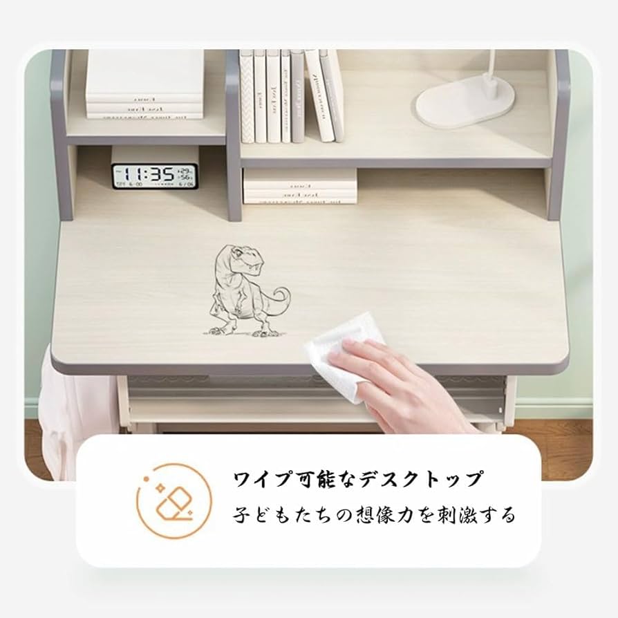 Amazon.co.jp: デスクセット 70cm大型デスクトップ 学習机セット