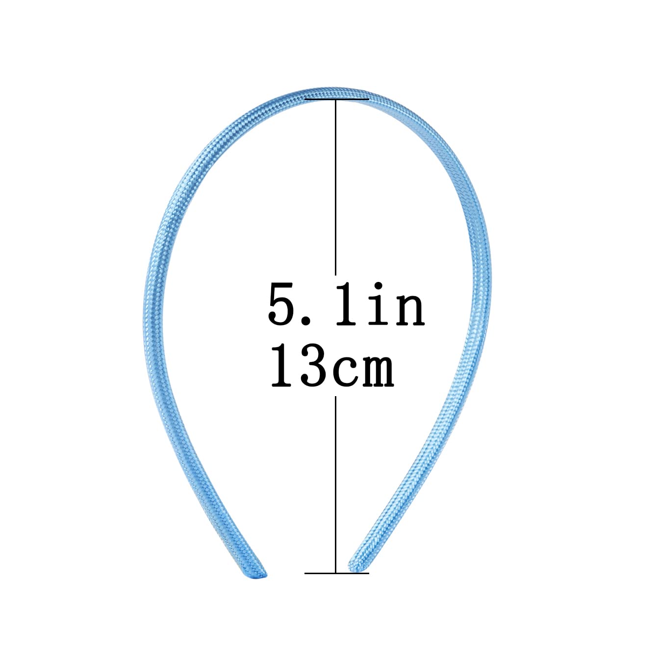 minihope Women's Classics Shoestring Fabric Headband for All Hair Types Beautiful Design for Instant Style Hair Accessories for Women, Men, Boys, and Girls 5 Count (Pack of 1) Thin Size