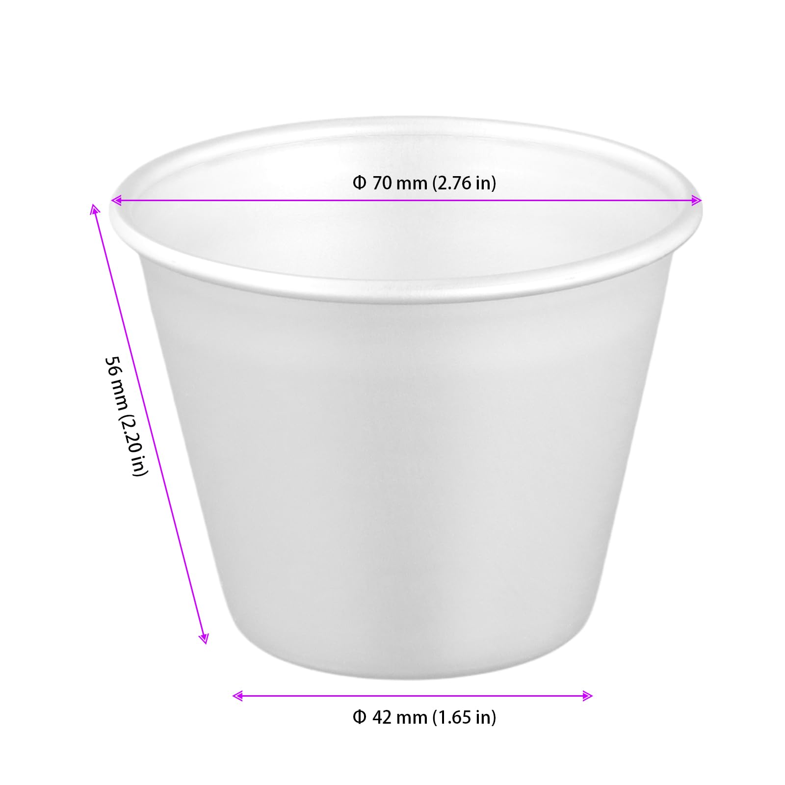 TAICHEUT 30 PCS Pudding Moulds, 140ml Nonstick Panna Cotta Tin Baking Cups, Mini Aluminum Dariole Moulds for Desserts Puddings, Cakes - Image 2