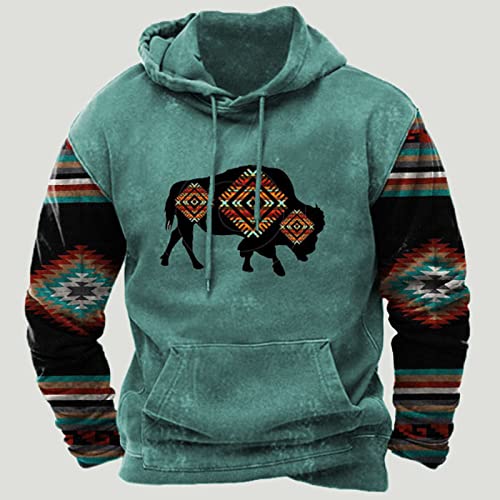 Generic VALENTINE'S DAY SALE HOT SALE! Men'S Fashion Hoodies -Tribal Ethnic Aztec Printed Long Sleeve Pullover Sweatshirt thumb #1