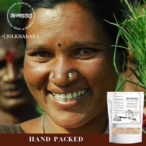 Image of JOLKHABAR | HAND POUNDED RICE | DHEKI CHAL | DHEKI CHATA CHAL | UNPOLISHED | RURAL BENGAL | GRAM BANGLA DHEKIR CHAL | Net Weight 950g