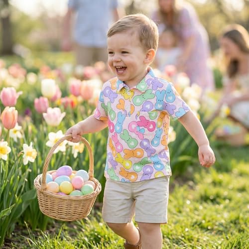 Image of Unique Baby Moisture Wicking Kids Polo Shirts for Toddler Boys Polo Shirt