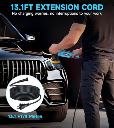 Image of ZOTA 3 inch Polisher, 2 inch Mini Buffer with 8mm Random Dual Action Polisher,13.1ft(4m) Extended Power Cord for Quiet & Smooth Small Buffer Polisher.