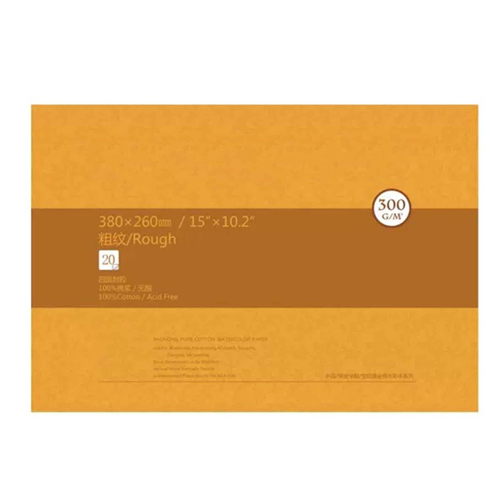 Professionelles Design, säurefrei, Aquarell Skizzenbücher, 20 Blatt, 300 g Baumwollpapierblock, vielseitig einsetzbar Malen, Zeichnen, Baumwollkunstpapierblock