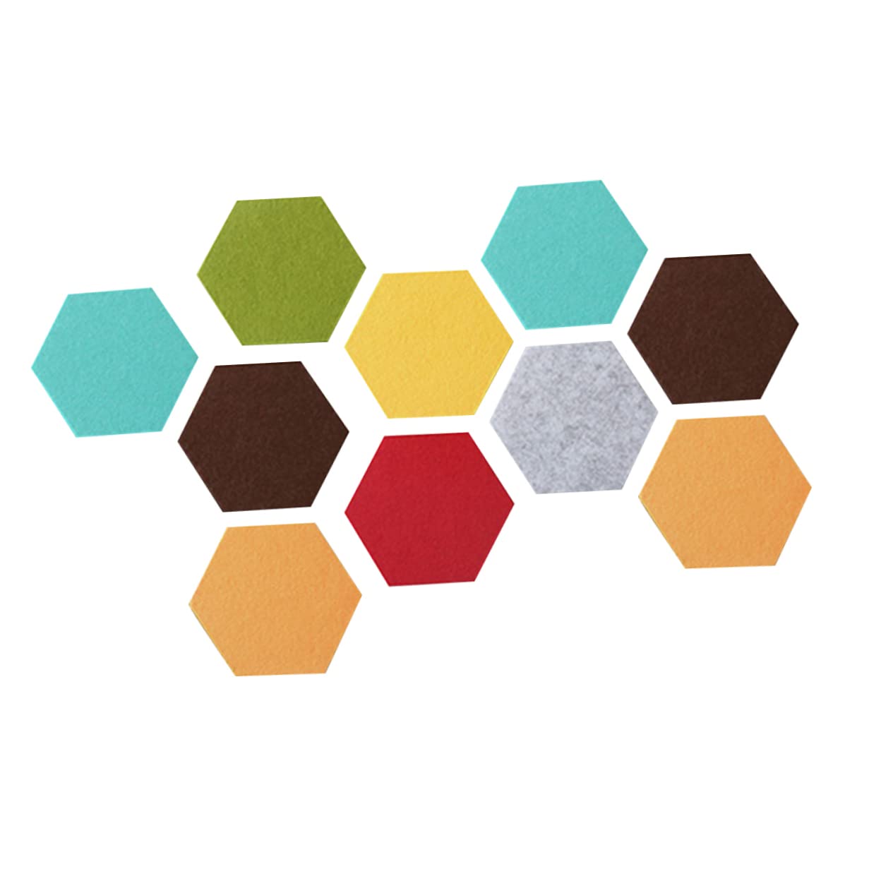 OSALADI 10pcs Colorful Hexagon Felt Board for Wall Decor Self Adhesive Panels for Home Office for Photos Memos and Reminders Easy Installation Fun Design Random Color