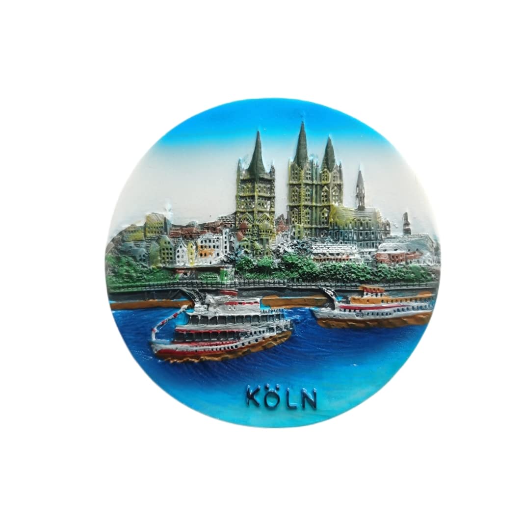 Aimant De Réfrigérateur 3D Souvenir Cologne Allemagne Aimant De