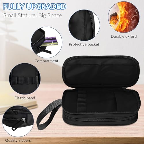 Image of TILYTADLY Large Pencil Case for Boys - Soccer Boys Pencil Pouch with Zipper Compartments - Big Capacity Pen Box Pen Bag Organizer with Keychain for Kids Teens School