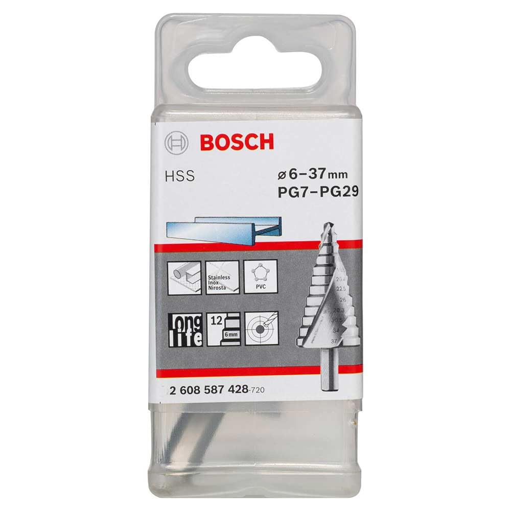 Bosch 2608587428 Fraise étagée queue 3 pans pour presse-étoupes Longueur 93 mm Exécution HSS