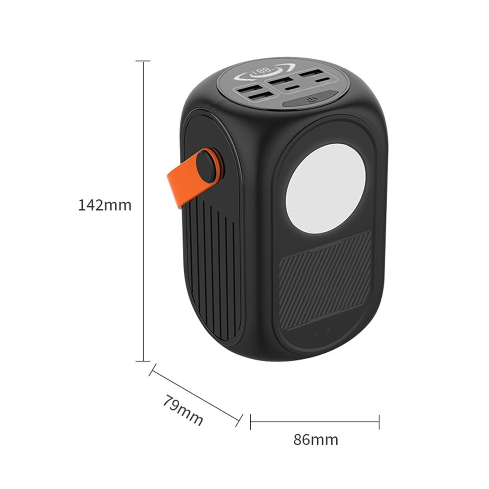 Tesoro di Ricarica Portatile Multifunzionale, Alimentatore Mobile ad Alta Potenza da 80 W 60.000 mAh per Fornire Alimentazione affidabile per la Tua Attrezzatura,Black