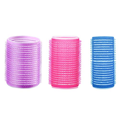AnFun Self Grip Hair Rollers Set Self-Grip Rollers 3 Kinds Hairdressing Curlers for DIY or Hair Salon (44 mm, 36 mm, 25 mm)