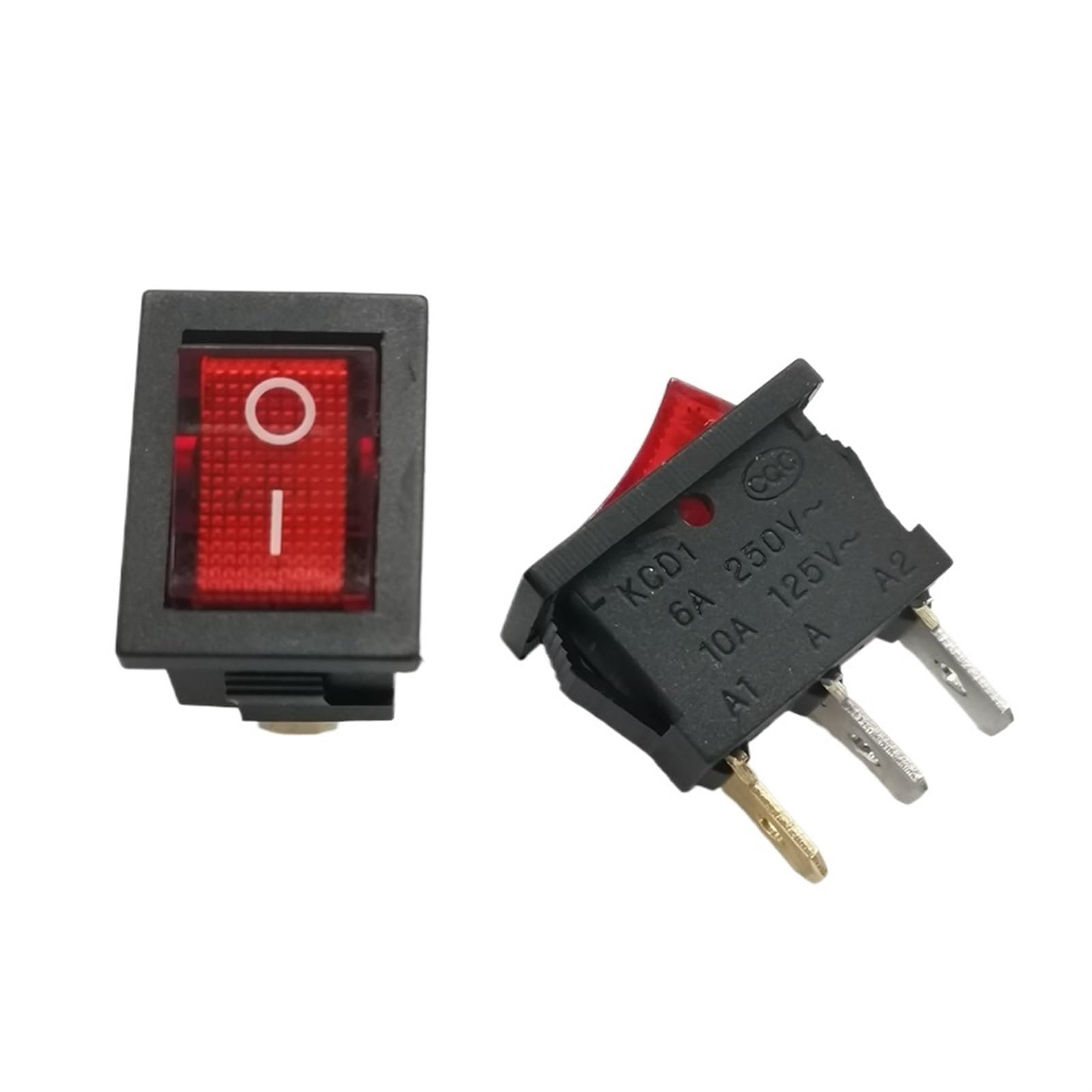 Interrupteur KCD1 21x15mm compact et robuste à 3 broches électriques - 3