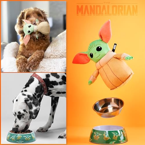 Disney Stitch Hundespielzeug und Futternapf Set - Geschenke für Hunde (Grün Baby Yoda)