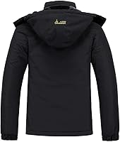 Vista 2 de MOERDENG - Chaqueta de esquí para mujer, resistente al agua, abrigo de invierno para nieve, cortavientos de montaña, con capucha