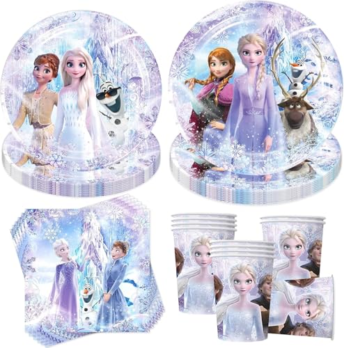 Conjunto de louça de festa de 50 peças, louça de aniversário infantil, louça para festa de aniversário, decoração de aniversário infantil, com pratos, copos, guardanapos, toalhas de mesa, palhinhas