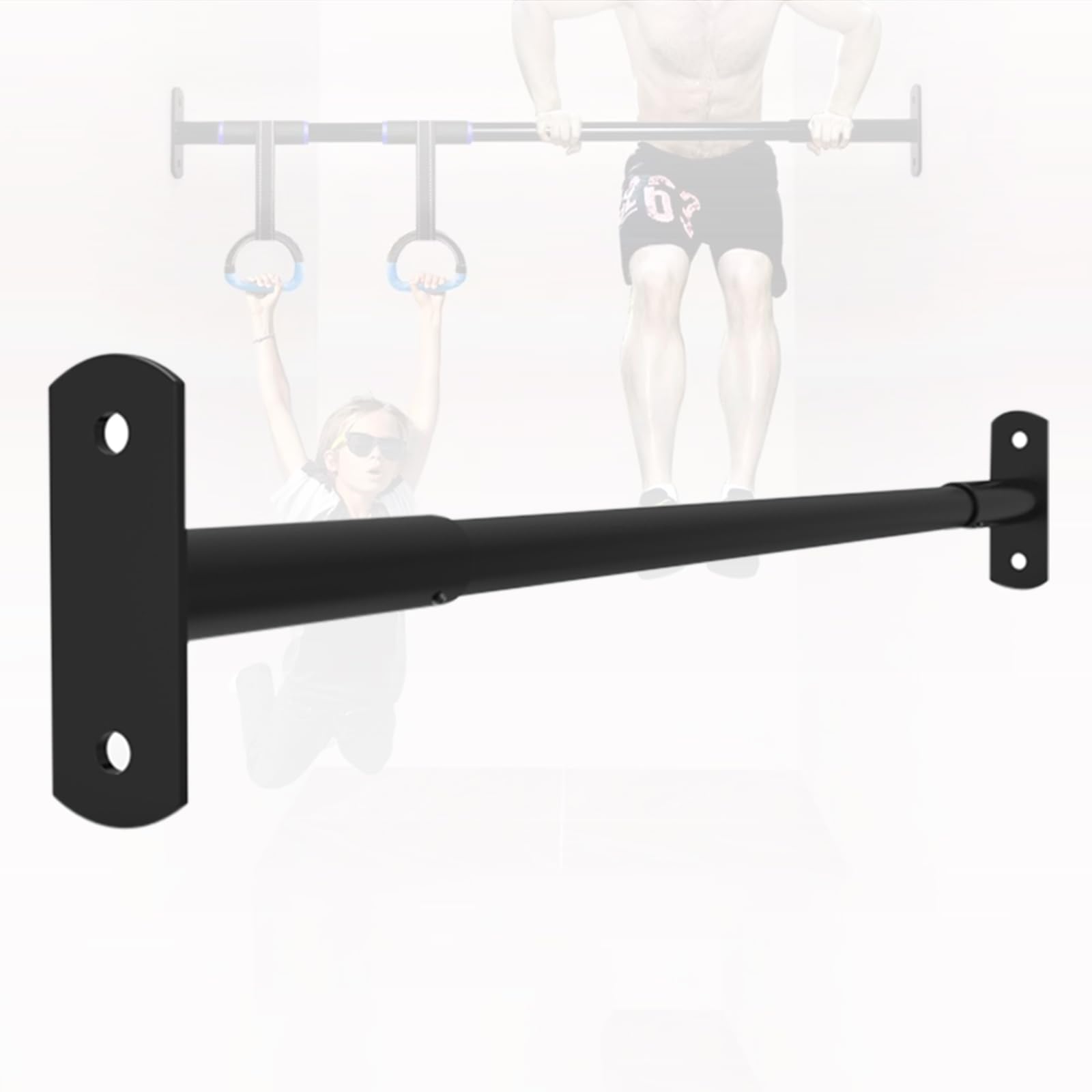 EUPXRHY Heavy Duty Adjustable Width Pull Up Bar for Doorway, Steel Strength Training Pull-up Bars, Max 660lbs, Doorway Pull Up Bar Include 4pcs Steel 6 Angle Expansion Screw,121 to 140cm(47.6 to 55in