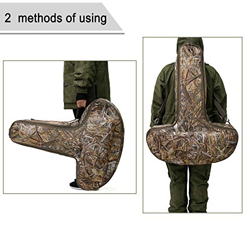 MYDAYS Soft Crossbow Case with Backpack Straps, Padded T-Shape Archery Bow Bag for Hunting, Fits Scoped Narrow Limb Crossbows with Arrow & Bolt Pocket (36.5" x 28" x 9", Camo) - image 7