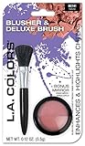 L.A. Colors Blusher and Deluxe Brush, Natural, 0.075 Ounce
