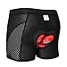 GIEADUN Ciclismo Pantalones Cortos de Bicicleta 20D Gel de sílice Acolchado Ciclismo Calzoncillos Ropa Interior de Bicicleta MTB Bicicleta Pantalones Cortos (Negro, L)
