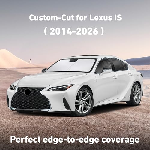 Image of EcoNour Windshield Sunshade Compatible for Lexus IS 300, IS 350, IS 500, IS 250, IS 200T 2014-2024 2025 2026, Sun Visor for Front Window Sun Shade Cover, UV Heat Protector, Car Accessories
