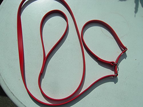MJH Moxon, Retriever Leine 16mm breit, 3m lang mit Handschlaufe (rot)
