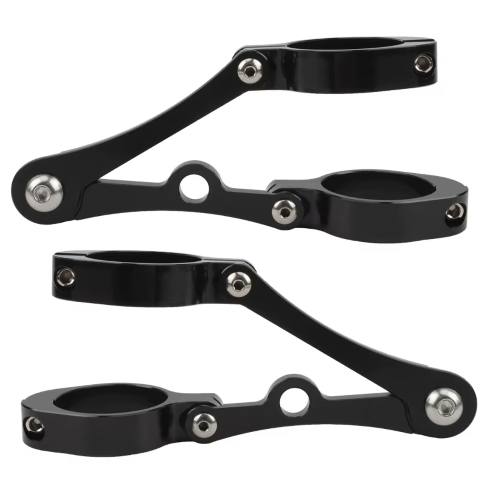 Kangboz Black Motorbike Lights Brackets Compatible With Suzuki 2Pcs Motorbike Motorcycle Headlight Spotlight Bracket Mount Clamp 39/41Mm Parts Accessories Replacement(Black)