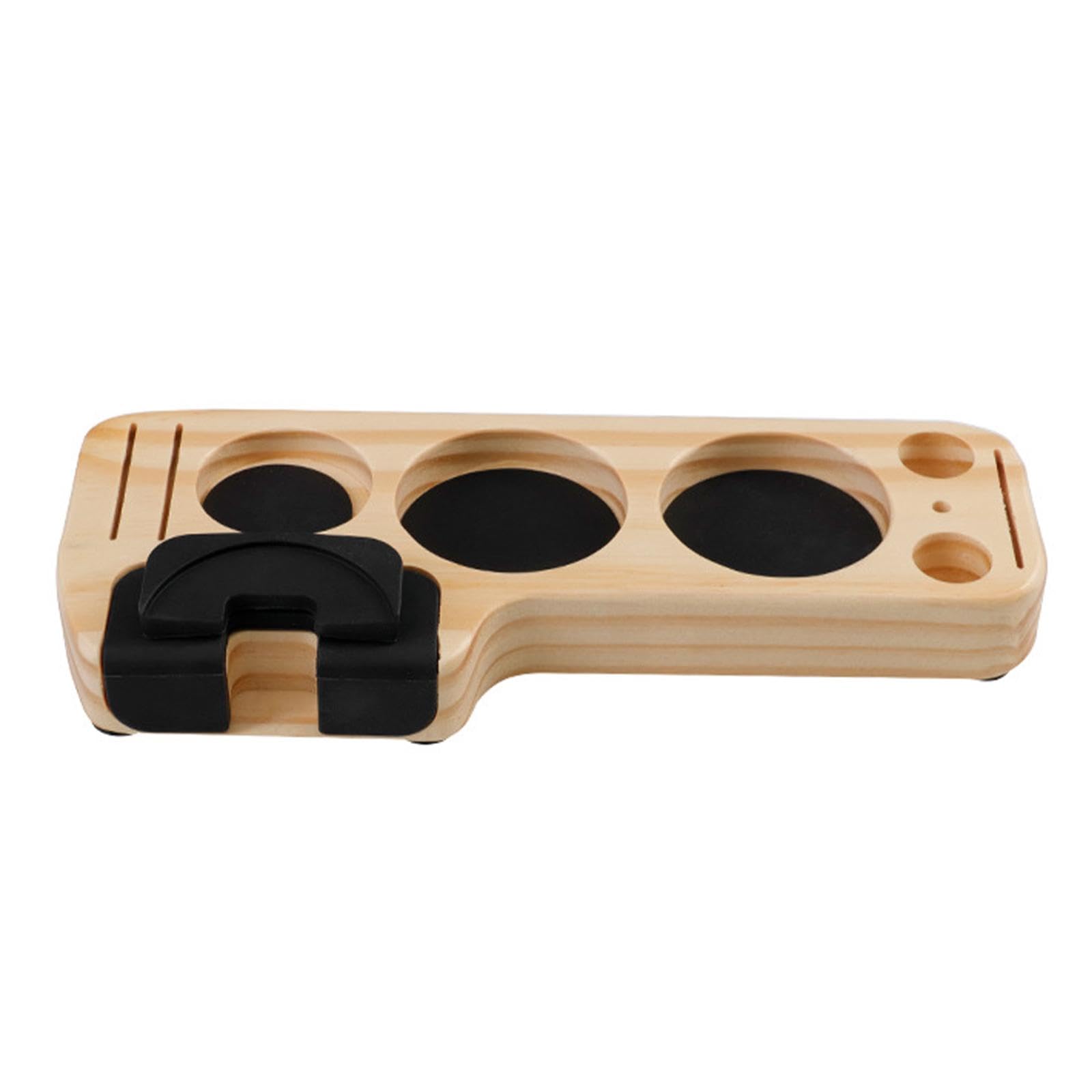 Soporte de Madera para Prensador de Café, Base de Soporte para Removedor de Espresso, Alfombrillas Distribuidoras de Espresso de 51/53/58 Mm/54 Mm, Pinewood, Individual