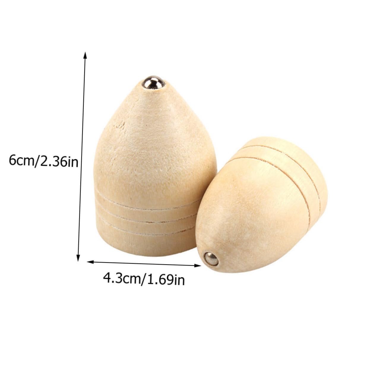 ORFOFE Enhance Boys and Girls' Skills 4 Set Wooden Tops Rotative Boys and Girls Toys for Observation Coordination Random