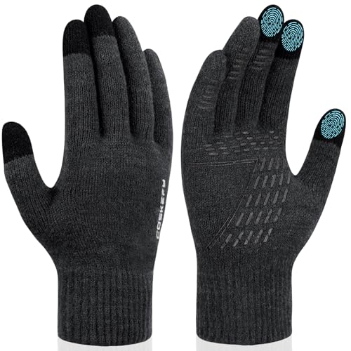 coskefy Handschuhe Damen Herren Winter Touchscreen Winterhandschuhe Wolle...