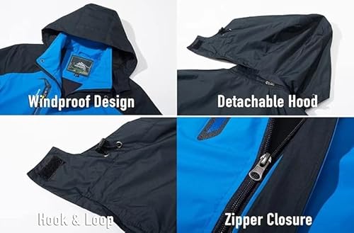 Lewey Casacos de chuva para trekking e escalada, roupas de trabalho, impermeáveis, capas de chuva co
