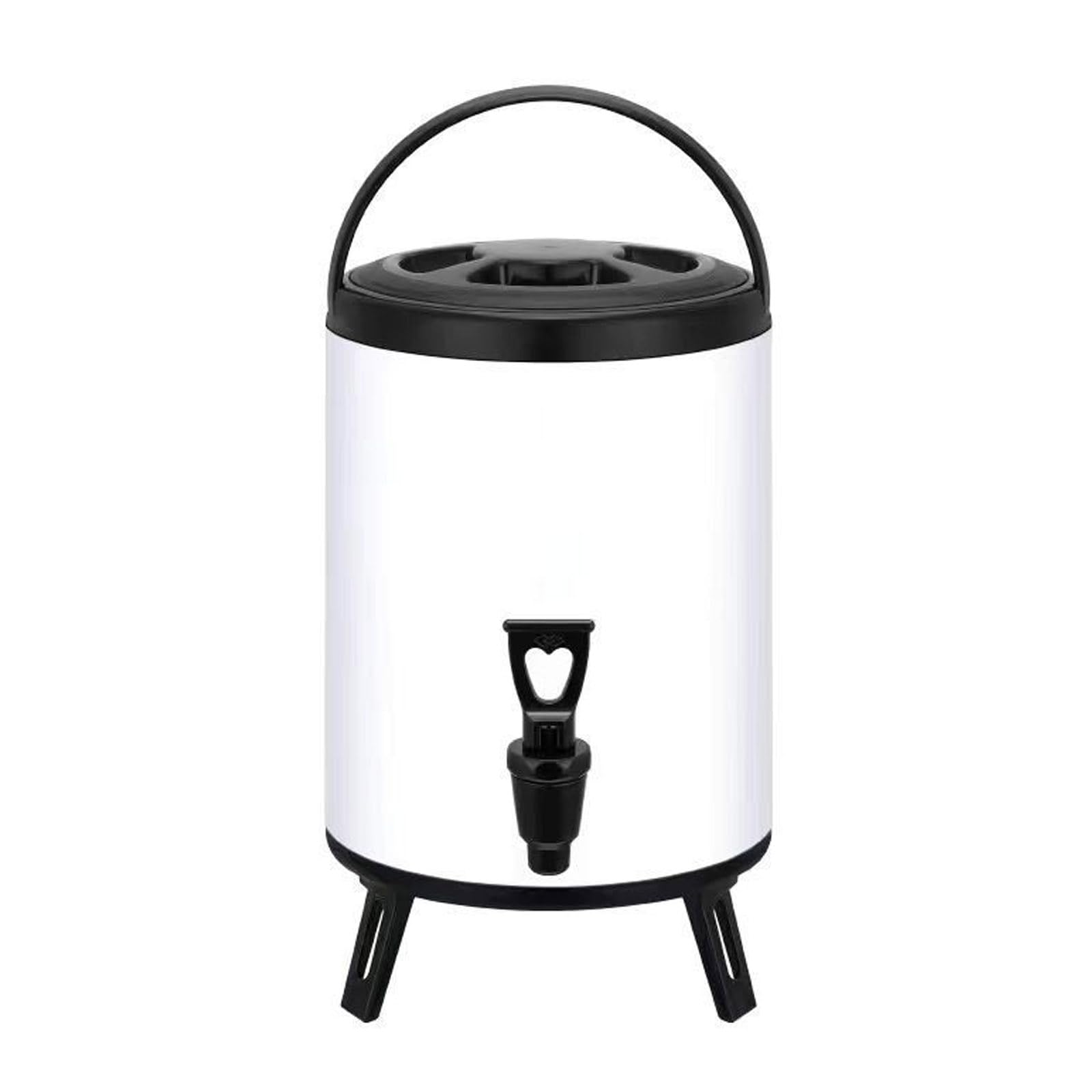 Distributeur d'eau isolé anti-goutte en inox 304 blanc pour grands volumes 12L