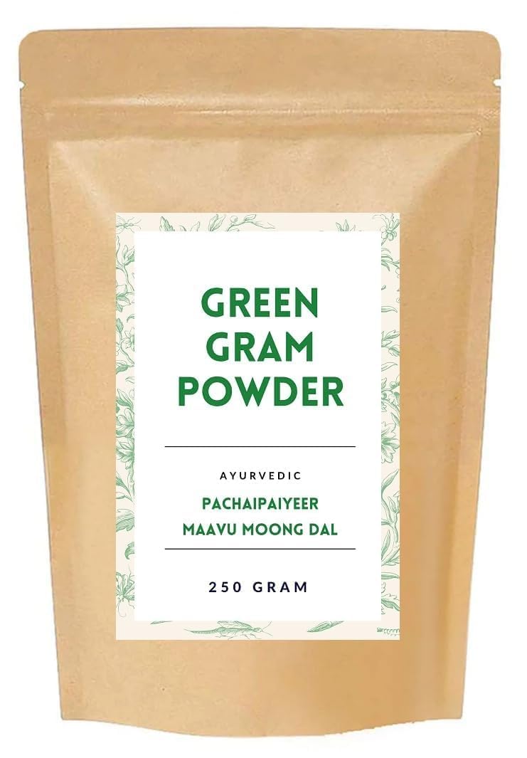aj 100gm Ayurvedic Homemade Green Gram/Moong Dal Powder for Removes Dead Skin Cells, Acne and Pimples, Improve Hair Strength