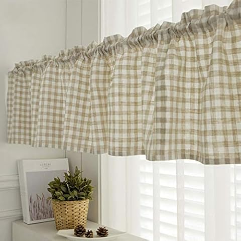 150cm×40cm Short Curtains Tier Curtains Blackout for Small Window Home Fashions Farmhouse Style 250cm×50cm Cafe Kitchen Half Window Drapes Cover