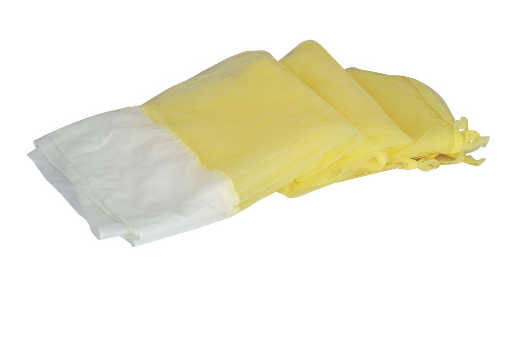 Aarushi Double Bed Mosquito Net with Cotton Border Yellow