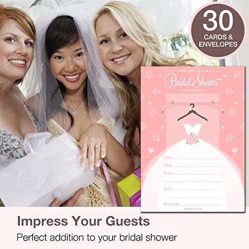 30 Bridal Shower Invitations With Envelopes (30 Pack) - Wedding Shower Invitations #TOP4