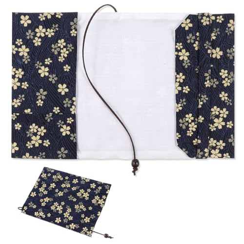 Piriuuo Book Covers for Paperbacks Fit for 5.5x8.2 inch, Book Cover Protector Adjustable Fabric Books Sleeve Covers Floral Flower Pattern Books Cloth for Hardcover Softcover Book Novels
