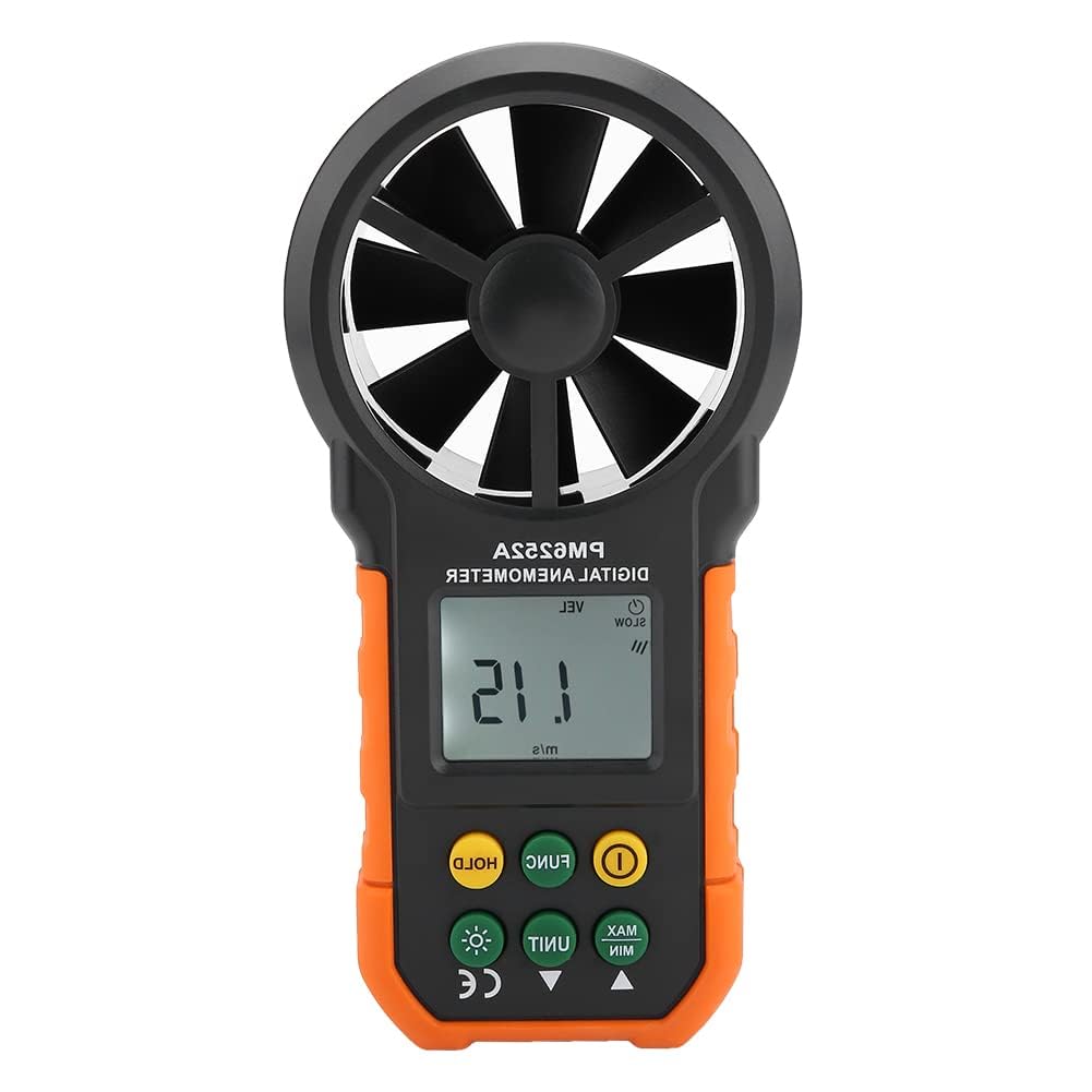 Anémomètre Portable Vent PM6252A - Peakmeter PM Anémomètre Numérique - Testeur de Volume d’Air