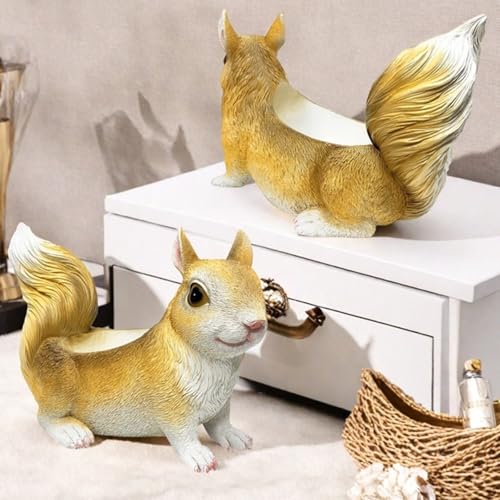 Récipient écureuil en résine, objet de décoration d'animaux maison