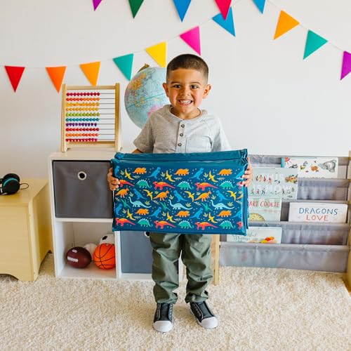 Image of Wildkin Kids Vinyl Nap Mat for Boys - Foldable Toddler Sleep Mat for Daycare, Preschool, Kindergarten & Travel, Durable & Easy to Clean, Ages 3-7, Machine Washable
