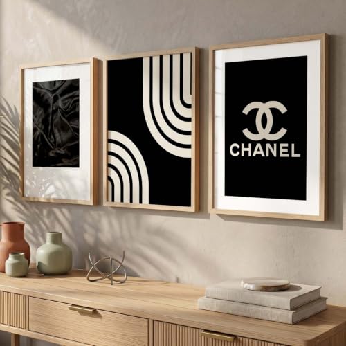Image of HOTHOUSE Decorative Boho Wall Art Home Decor Painting poster With Frame For Living Room Hotel Wall Decor Digital Reprint Set of 3 (13X17 inch)