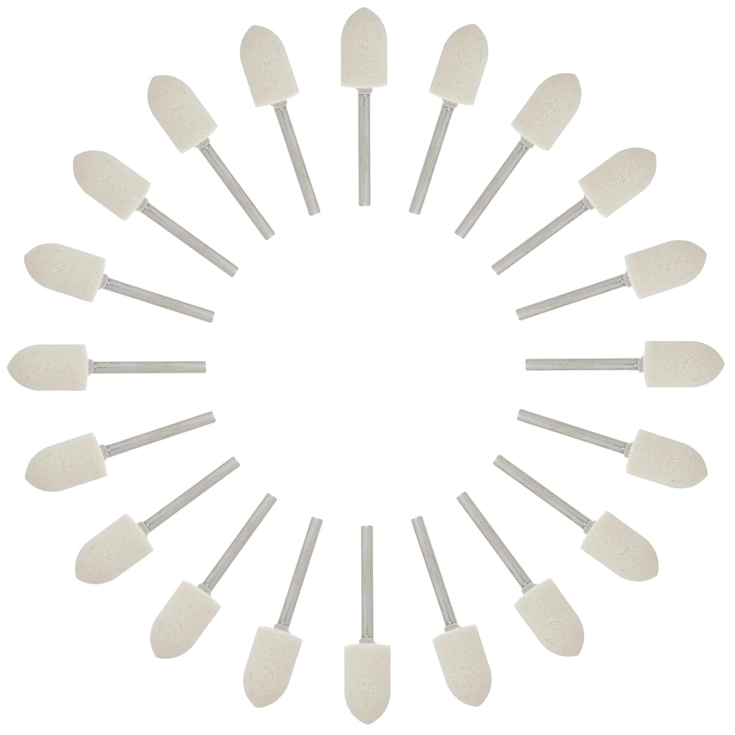 20pcs Wool Felt Polishing Points for Jewelry and Metal Precision Polishing Buffing Accessories with Uniform Pressure Distribution, Suitable for Small Handheld Grinders and Car