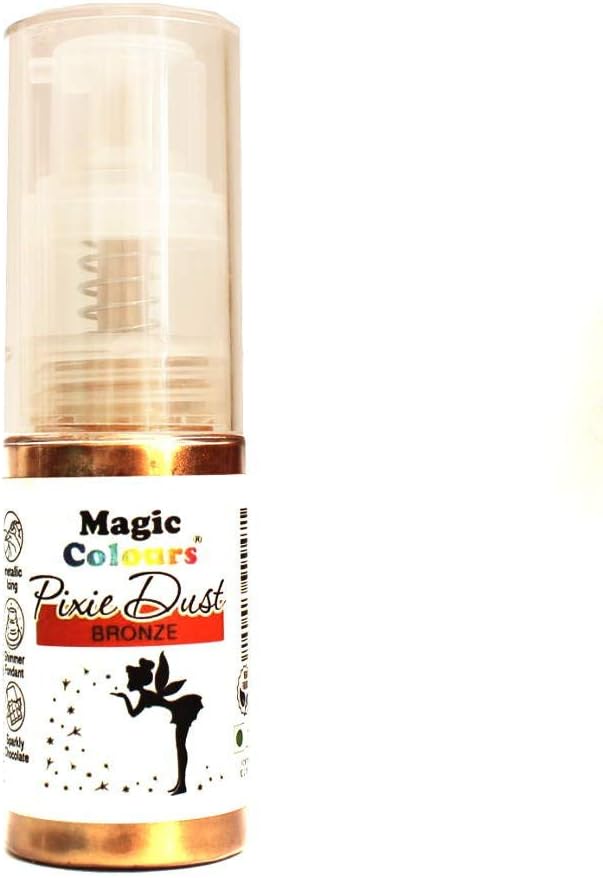 Bakers King Magic Colours Pixie Dust Sultan Gold Edible Food Color for Baking Cake ( Bronze 10 gm )