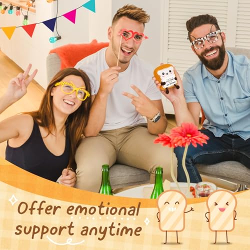 CheriGift 18th Birthday Gifts for Girls Boys, Handmade Emotional Support Crochet Toast with Pun Card, Adorable Home Decor Gifts for 18 Years Old Friend Sister Brother Daughter Son Tennage Boy Girls - Image 4