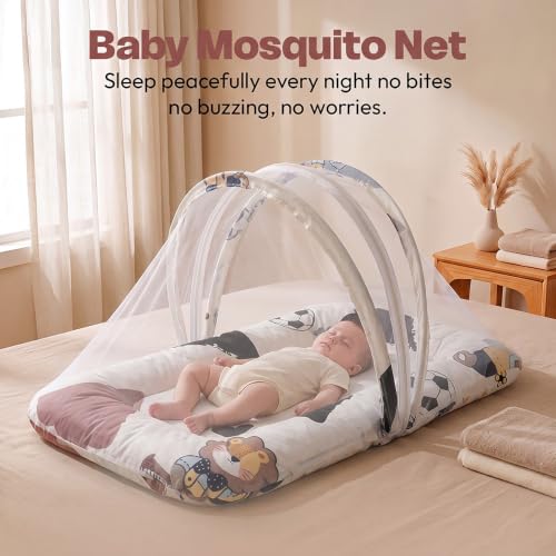 Image of StarAndDaisy 3 in 1 Baby Mosquito net for Sleeping, Mosquito net for Newborn Baby with Washable Design, Soft and Comfortable Bed.