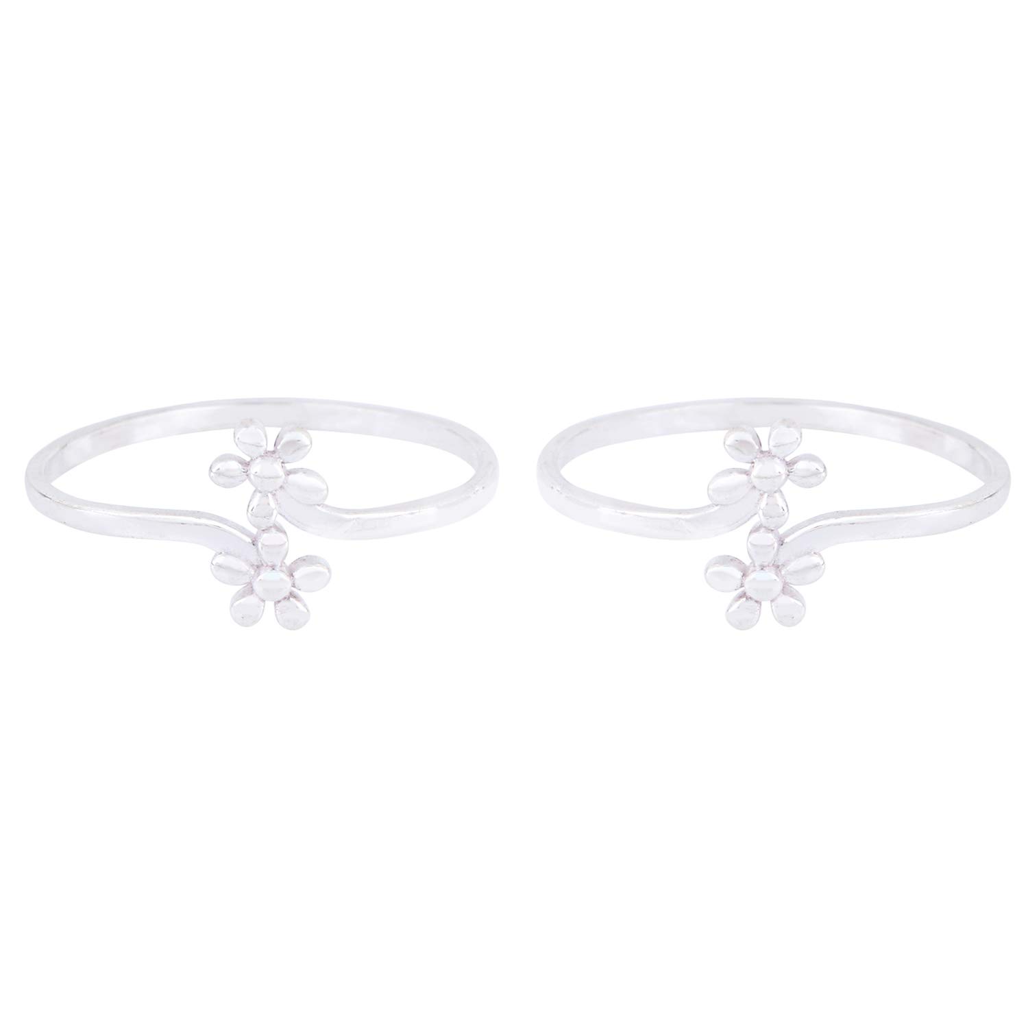 Nemichand Jewels 925 Sterling Silver Flower Toe Rings For Women (Free Size) (B08BWM3LV6) Amazon Price History, Amazon Price Tracker