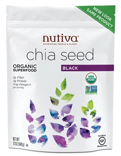 Nutiva Organic Black Chia Seeds, 12-oz. Bag by Nutiva