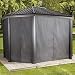 Produktbild Sojag Aluminium Pavillon Komodo 12x18 Vorhänge Seitenteile Dunkelgrau/passend für Gartenlaube Komodo