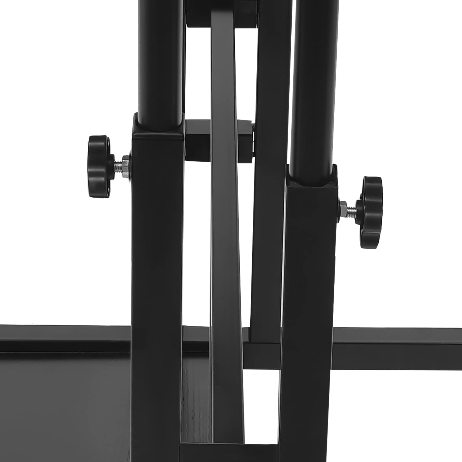 4 in 1 Mobile Stand Up Desk Height Adjustable Laptop Desk with 4 Wheels Tilting Tabletop Rolling Table — view 8